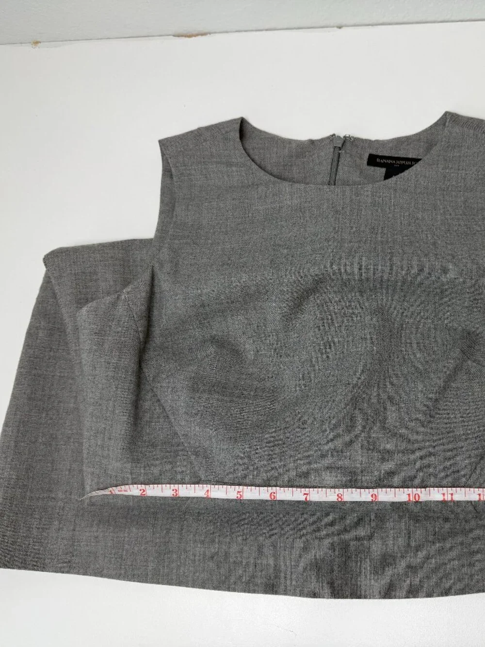 Banana Republic Gray Sleeveless Midi Sheath Dress - Picture 7 of 7